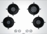 Bosch PNP7B2O10O 75 cm Doğalgazlı Beyaz Cam Ankastre Ocak