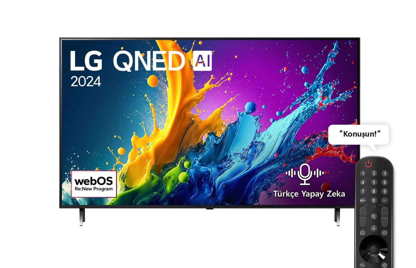 LG 55QNED80T6A 4K Ultra HD 55" 140 Ekran Uydu Alıcılı webOS Smart QNED TV