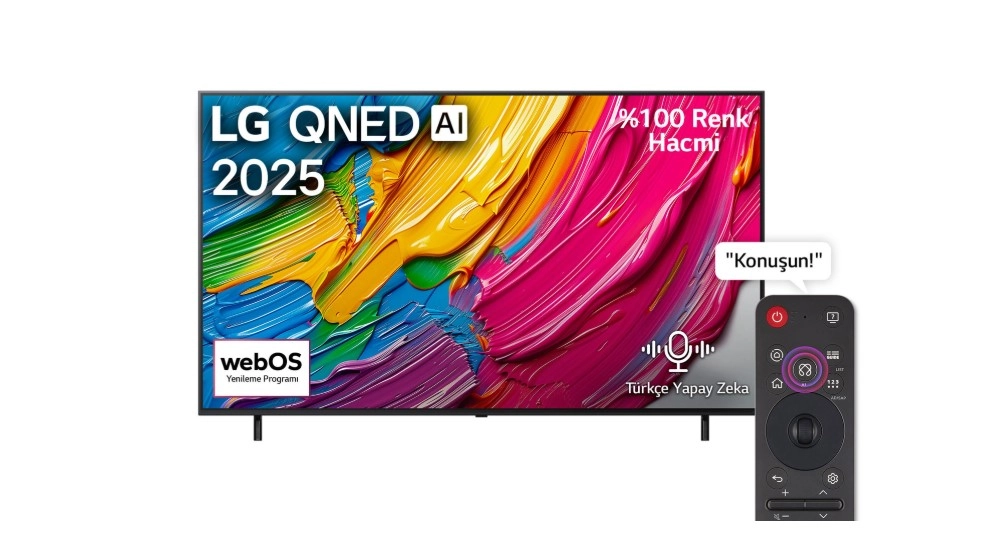 LG 65QNED80A6A 4K Ultra HD 65" 165 Ekran Uydu Alıcılı webOS Smart QNED TV