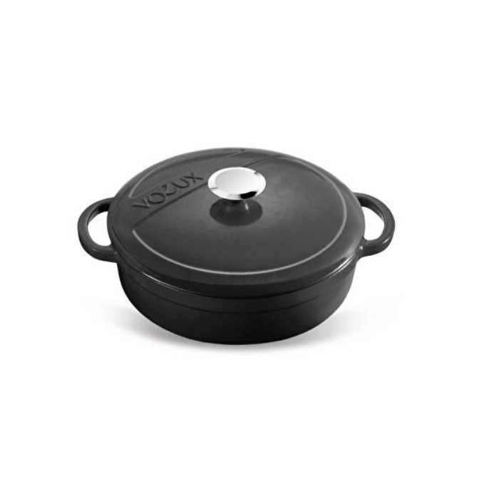 Voeux Elegance Siyah Sığ Döküm Tencere 28 Cm