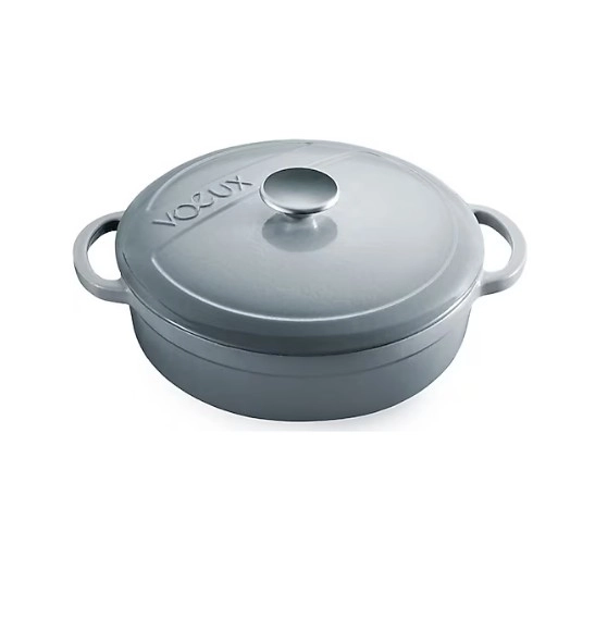 Voeux Gracieuse Gri 28 cm Sığ Döküm Tencere